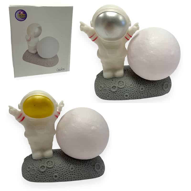 12CM SPACEMAN & MOON NIGHT LIGHT (CTN QTY 36)