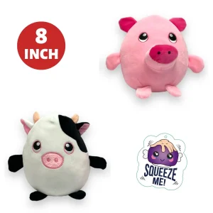 8" ROUND PIG & COW