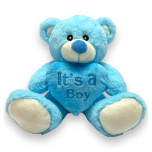 11" BLUE BEAR WITH HEART