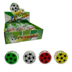 YOYO 5.5CM FOOTBALL L/U ASSSTD COLS CDU X 12 (CTN QTY 144)