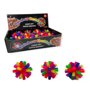 7CM RAINBOW SUPER BOUNCE BALL IN CDU X 12 (CTN QTY 72)