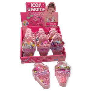 13CM ICE CREAM BEAD SET IN CDU X 12 (CTN QTY 72)