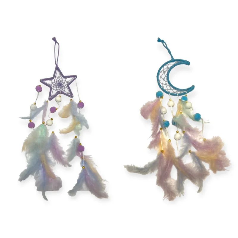 DREAM CATCHER MOON / STAR FEATHERS (CTN QTY 96)