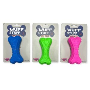 Dog Toy Squeaky Textured Bone (CTN QTY 48)