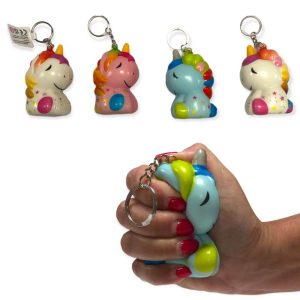 KEYRING SQUISHY UNICORN 7CM (CTN QTY 360)