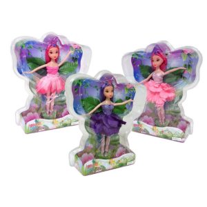 DOLL FAIRY WITH LEAF WINGS 3 ASSORTED (CTN QTY 36)