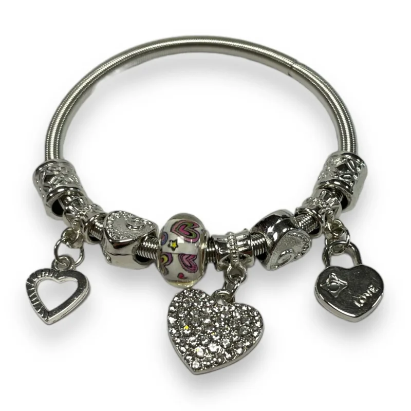 BRACELET CHARMS SILVER BOXED 4 ASSTD COLS (CTN QTY 60) - Image 2