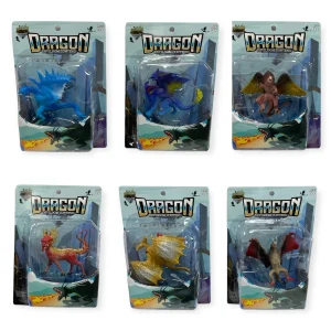 10 CM DRAGON FIGURES IN BLISTER PACK 6 ASSTD (CTN QTY 72)
