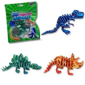 3D DINOSAURS 13CM 3 ASSTD (CTN QTY 96)