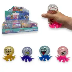 8CM SQUEEZY SUCKER OCTOPUS IN BOX IN CDU X 12 (CTN QTY 72)
