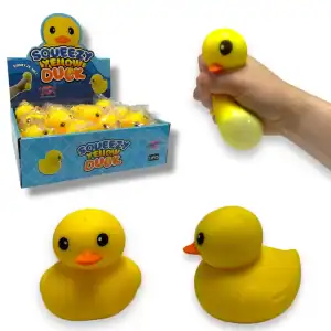 SQUEEZY YELLOW DUCK IN CDU X 12 (CTN QTY 72)