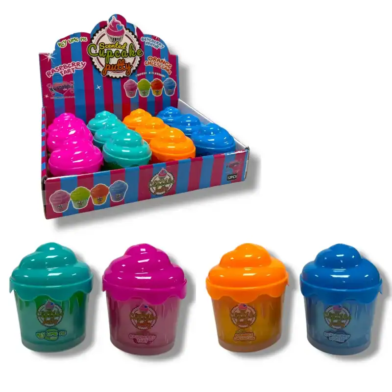 7CM CUPCAKE PUTTY SCENTED 4 ASSTD IN CDU X 12 (CTN QTY 72)