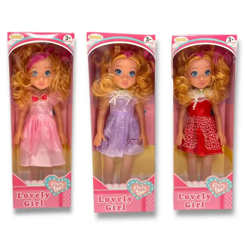 18" BOXED DOLL 3 ASSTD (CTN QTY 18)