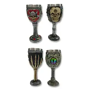 19CM GOTHIC GOBLETS 4 ASSTD (CTN QTY 20)