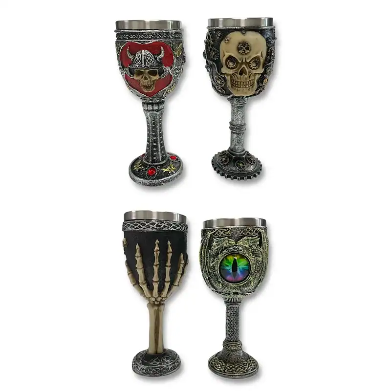 19CM GOTHIC GOBLETS 4 ASSTD (CTN QTY 20)